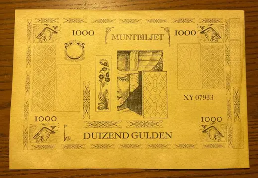 Nederland - 8 x fantasie muntbiljet Jaren 20