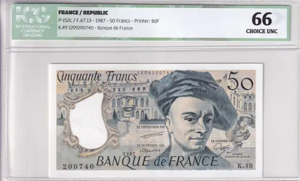 Frankrijk - 50 Francs 1987 - Quentin de la Tour - Fayette 67-13