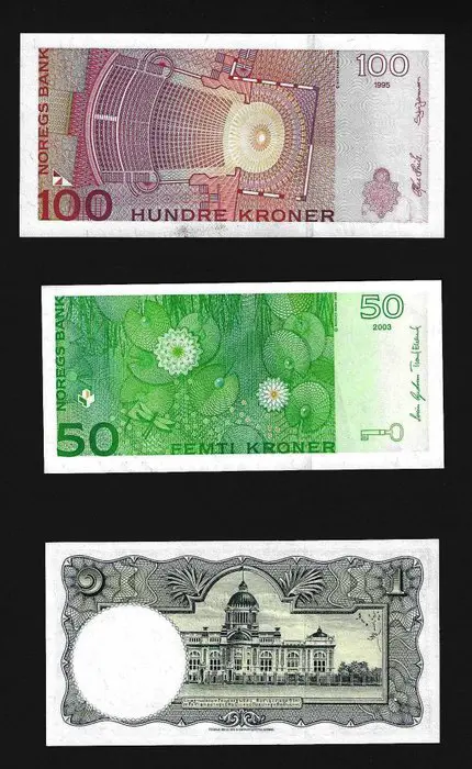 Wereld - 9 banknotes - Various dates