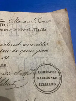 Italië - 25 Franchi 1850 - "Prestito Nazionale Italiano" firmato da Mazzini - Gavello pag. 577 N 011 - Gavello Boasso p. 13 n. 07.046