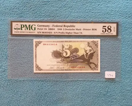 Duitsland, Bondsrepubliek - 5 Deutsche Mark 1948 - Pick 13i