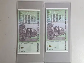 Zimbabwe - 25 banknotes - including 2 x 50 trillion dollars