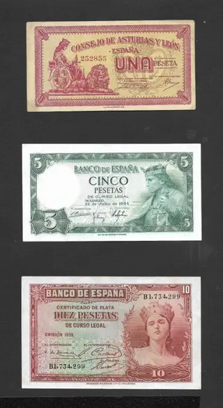 Spanje - 10 banknotes - Various Dates