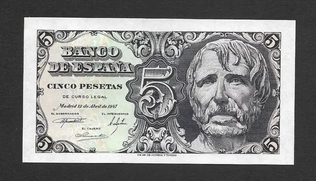 Spanje - 5 Pesetas 1947 - Pick 134