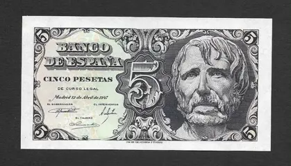 Spanje - 5 Pesetas 1947 - Pick 134