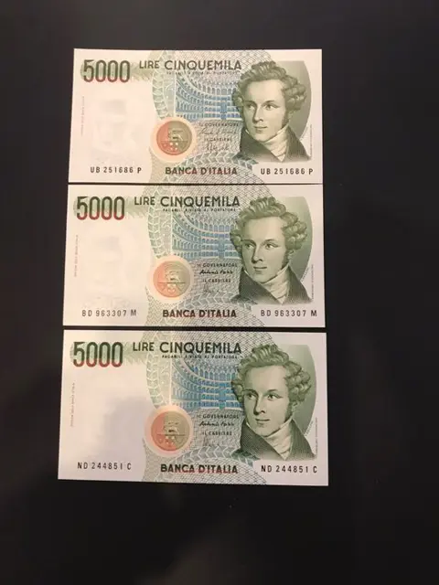 Italië - 33 banconote Lire - anni vari