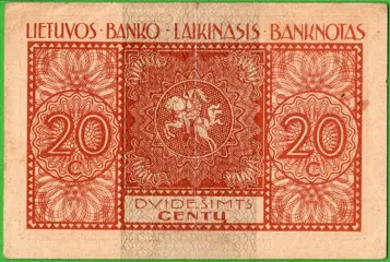Litouwen - 20 Cent 10.09.1922 - Pick 3a