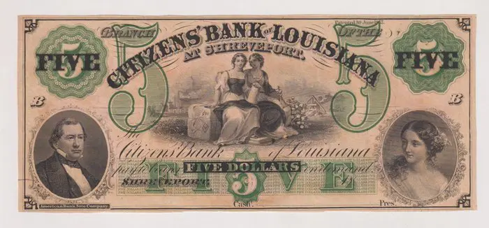 Verenigde Staten van Amerika - 5 Dollars 1800 - Louisiana, Citizens' Bank - REMAINDER