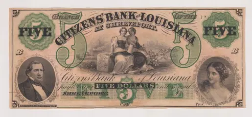 Verenigde Staten van Amerika - 5 Dollars 1800 - Louisiana, Citizens' Bank - REMAINDER