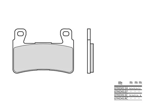 REMBLOKKEN VOOR Honda CBR 600 RR 2003 - 2004