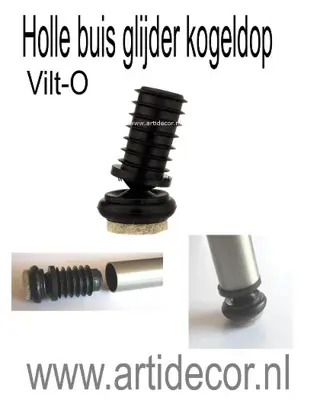 Holle buis glijder kogeldop Vilt