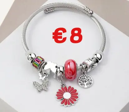 Roestvrij stalen armband met asymmetrische plating