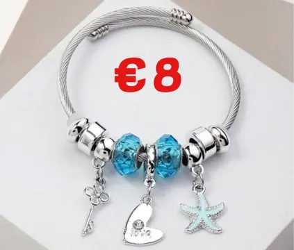 Roestvrij stalen armband met asymmetrische plating