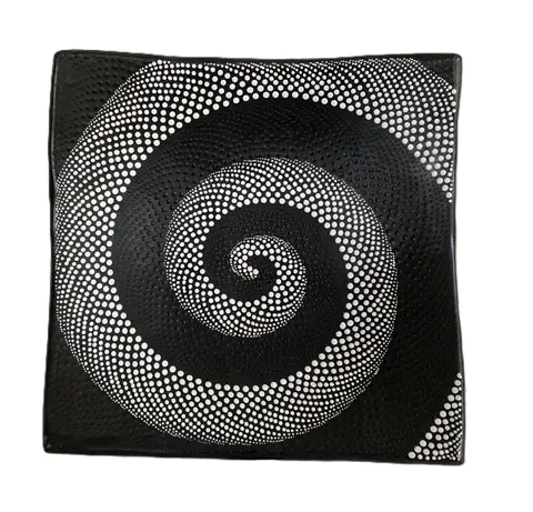 SCHAAL DESIGN SPIRAAL BLACK WHITE 38X38 CM NIEUW