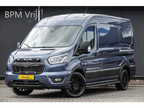 Ford Transit L2H2 | 165Pk A8 Aut. | Raptor Edition | 2x Schuifdeur | Nieuw Model | Chrome Blue