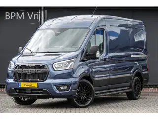 Ford Transit L2H2 | 165Pk A8 Aut. | Raptor Edition | 2x Schuifdeur | Nieuw Model | Chrome Blue
