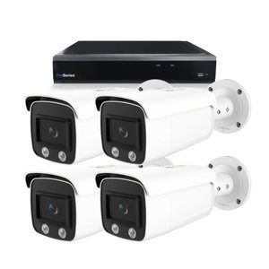 Systeem met 4 x 4MP HD Colour Bullet camera – bekabeld