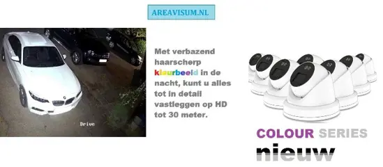 Bewakingscamera set met 4 x 4MP Colour - Series camera