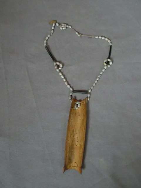 Headhunting ketting (1) - Bamboe, Zaden, snaar - Owam - Asmat - West-Papua (voormalig Irian Jaya)