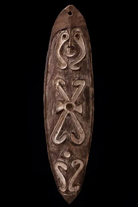 Gope pedigree Wapo Creek - Golf - ex coll. Marc Seidler (1) - Hout - Papoea-Nieuw-Guinea