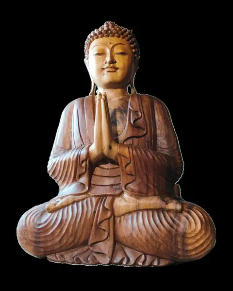 Boeddha Mudra - zittend - Sculptuur - 11kg - 55cm - hard hout - Bali, Indonesië