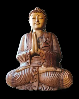 Boeddha Mudra - zittend - Sculptuur - 11kg - 55cm - hard hout - Bali, Indonesië