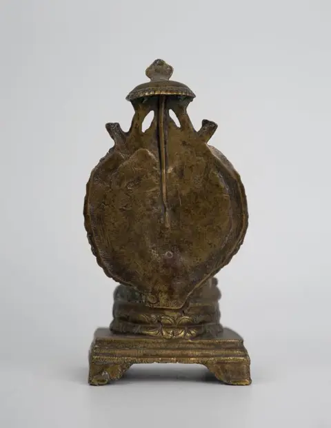 Beeld - Brons - Buddha - Chinese characters - Finely carved - China - 20e eeuw