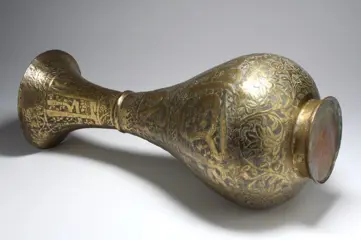 Vaas - Gedeeltelijk verguld koper - Syrië - Circa 1900