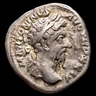 Romeinse Rijk. Marcus Aurelius (AD 161-180). AR Denarius,Rome. IMP VII COS III, Victory seated left.