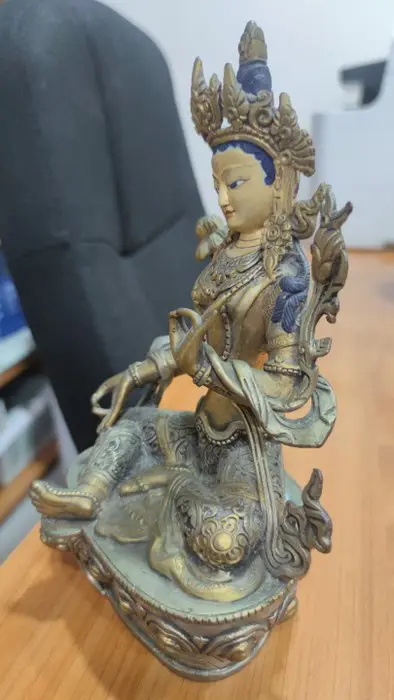 Figuur/beeld (1) - Brons - Godin - Nepal - Eind 20e eeuw/begin 21e eeuw