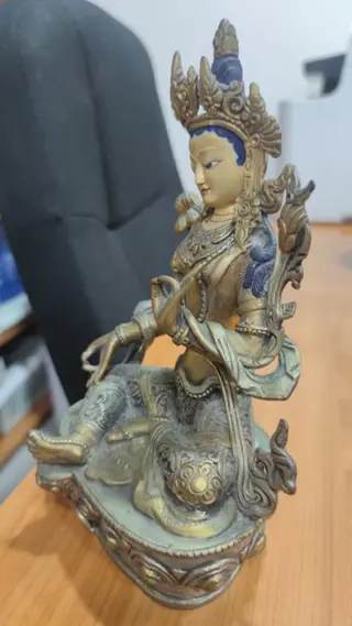 Figuur/beeld (1) - Brons - Godin - Nepal - Eind 20e eeuw/begin 21e eeuw