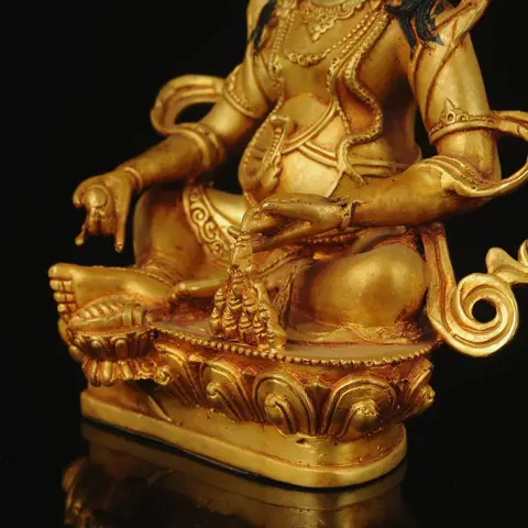 Seiko Gele God van Rijkdom Boeddhabeeld - Brons - Tibet/Nepal - Modern