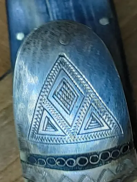 Armband, Paar Armbanden - Zilver - Bracelet corne et argent - Afrika - Eind 20e eeuw