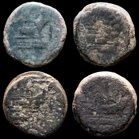 Romeinse Republiek. Lot of 4 anonymous AE Asses