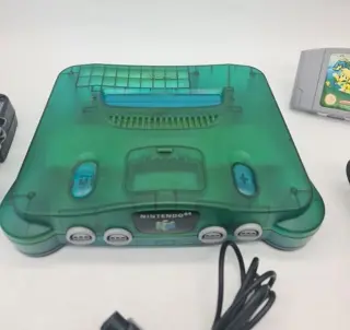 Nintendo rare Ice Blue N64 Nintendo 64 MARIO PAK Edition - Limited Edition Ice Blue Nintendo 64 N64 Console + FAH MARIO Version +Original Smoke Grey controller