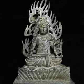 Tibet-standbeeld (1) - Brons - Acalanatha - 20.5cm - Tibet - Modern