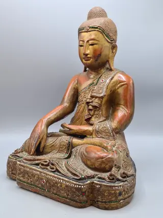 Grote Mandalay Boeddha - Hout - Myanmar