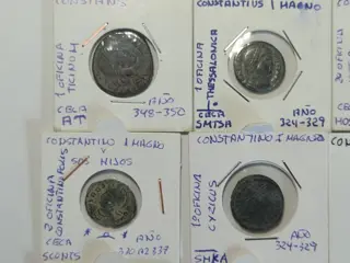 Romeinse Rijk. Lot of 12 Late Roman bronzes. Constantine the Great, Constantine II, Constans