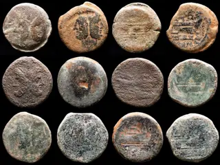 Romeinse Republiek. Lot comprising six (6) Anonymous. Æ (17.11 g.) (27.72 g.) (22.57 g.) (31.42 g.) (21.57g.) (24.80 g.),Rome after 211 B.C. - Janus - Prow of galley. (6 Coins)