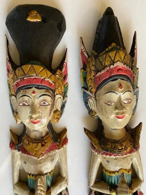 Wanddecoraties - 100 cm (2) - Hout - Rama en Sita - Bali, Indonesië