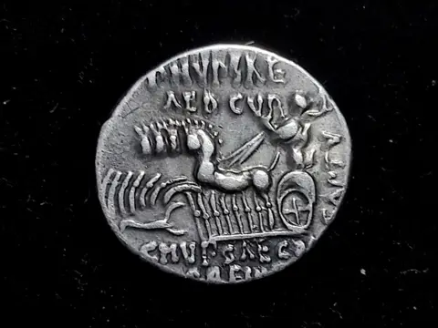 Romeinse Republiek. M. Aemilius Scaurus and P. Plautius Hypsaeus, 58 BC. AR Denarius,Rome