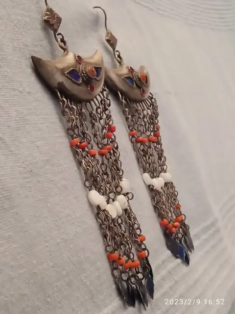 Oorbellen - Zilver - Centraal-Azië - 20e eeuw