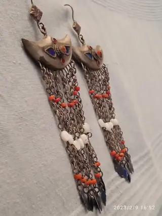 Oorbellen - Zilver - Centraal-Azië - 20e eeuw