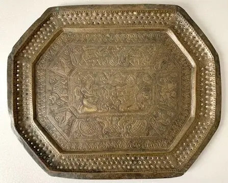 Metalen vaatwerk (5) - Brons, Koper - India - 18e - 19e eeuw