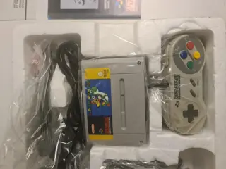 Nintendo Snes Super Rare Big Box Mario POWER STATION Pack +Extremely rare POSTER +Rare - Console met Games - In originele verpakking