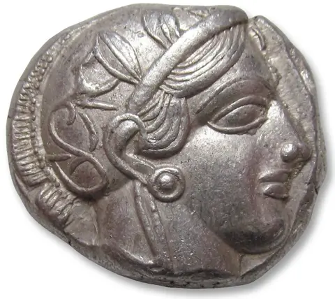 Attica, Athene. AR Tetradrachm,454-404 B.C. - great high quality example of this type -