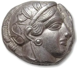 Attica, Athene. AR Tetradrachm,454-404 B.C. - great high quality example of this type -