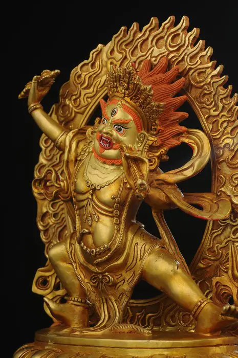 Tibet/Nepal Prachtige Bronzen Boeddhabeeld--Vajrapani Bodhisattva (Vajrapani in Sanskriet) H25CM - Brons - Tibet/Nepal - Modern