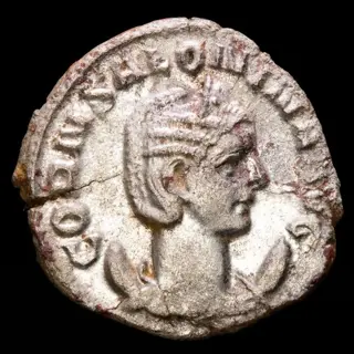 Romeinse Rijk. Postumus (260-269 A.D.) and Salonina during the Gallienus joint reign (253-260 A.D.). Kavel bestaande uit twee Antoninianus,Lugdunum, FIDES MILITVM, Fides / Viminacium, PIETAS AVG Pietas.