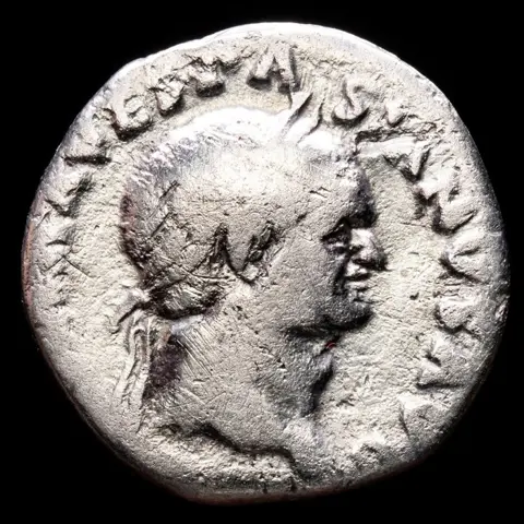 Romeinse Rijk. Vespasian (69-79 n.Chr.). AR Denarius,Rome - COS ITER TR POT, Pax seated left, holding branch and caduceus.